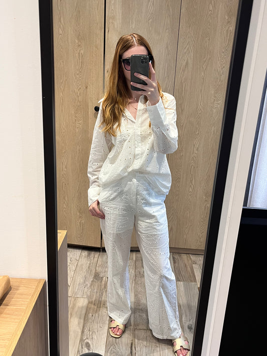 Pantalon brodé